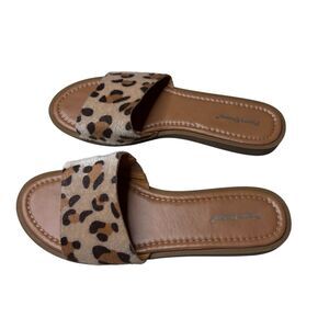 Pierre Dumas Cheetah Animal Print Lizzie Slide Sandal Size 8.5 Women Sandals